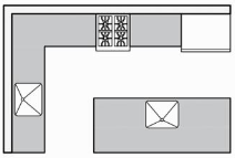 Island kitchen layout